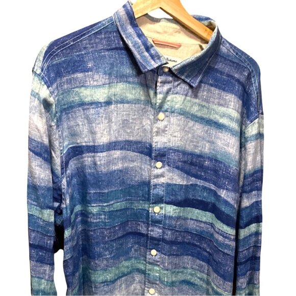 Tommy Bahama Men Linen Shirt Beach Multicolor Button Down Size XL Travel Casual - Picture 5 of 13